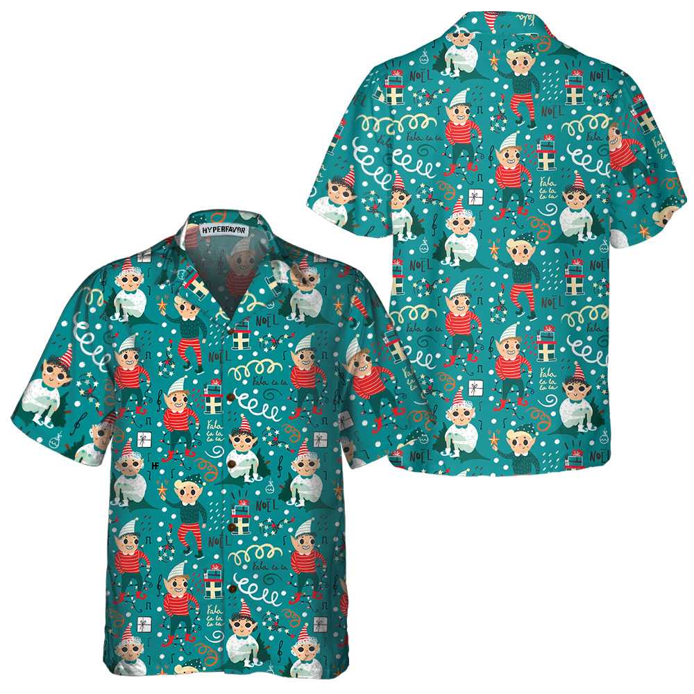 Playful Christmas Elves Hawaiian Shirt, Funny Elf Christmas Shirt, Best Christmas Gift Idea