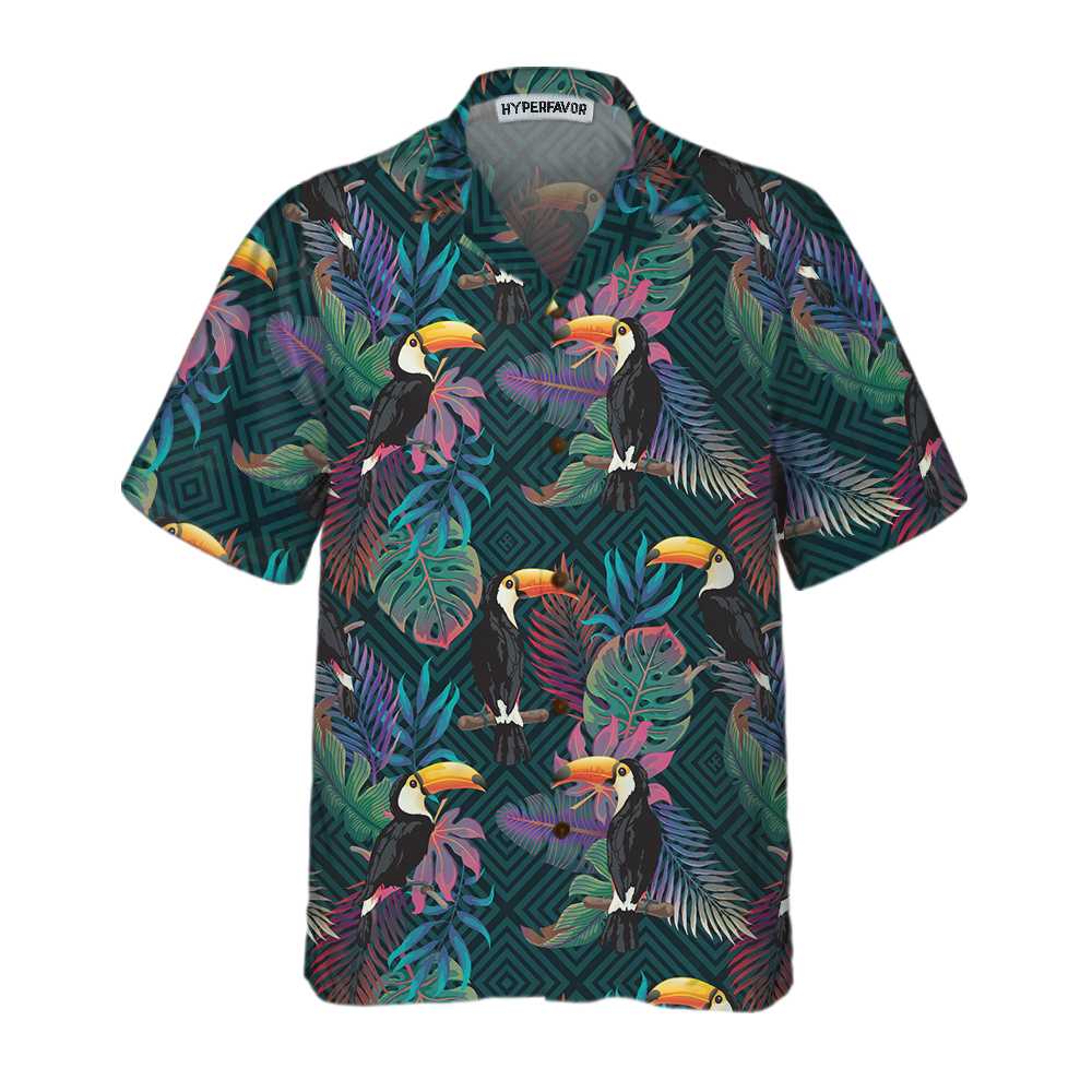 Summer Exotic Pattern With Toucan Bird Hawaiian Shirt, Tropical Toucan Shirt, Toucan Hawaiian Shirt For Men And Women