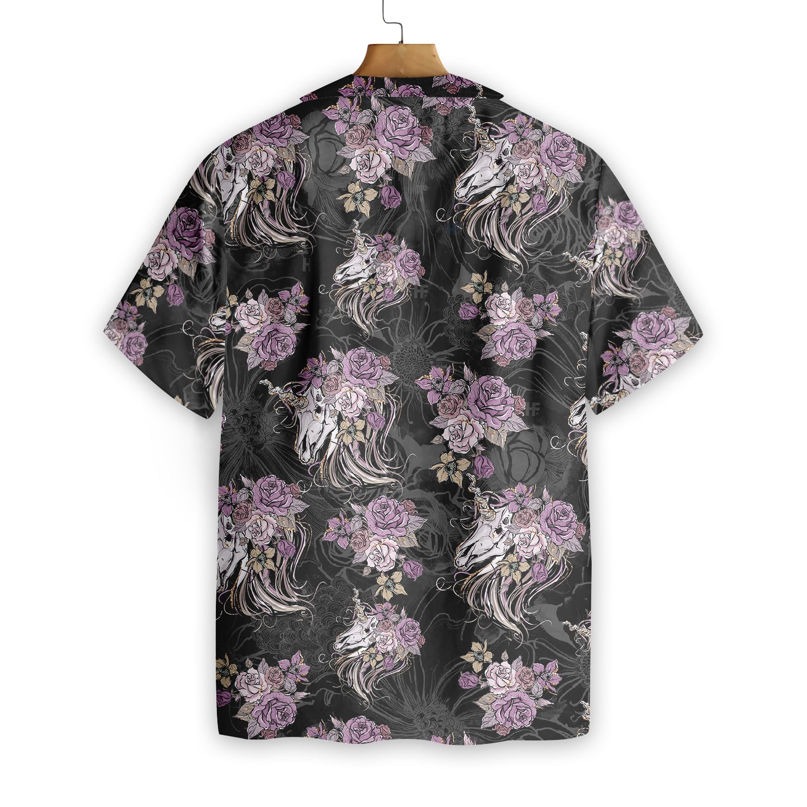 Unicorn Skull Flowers Hawaiian Shirt