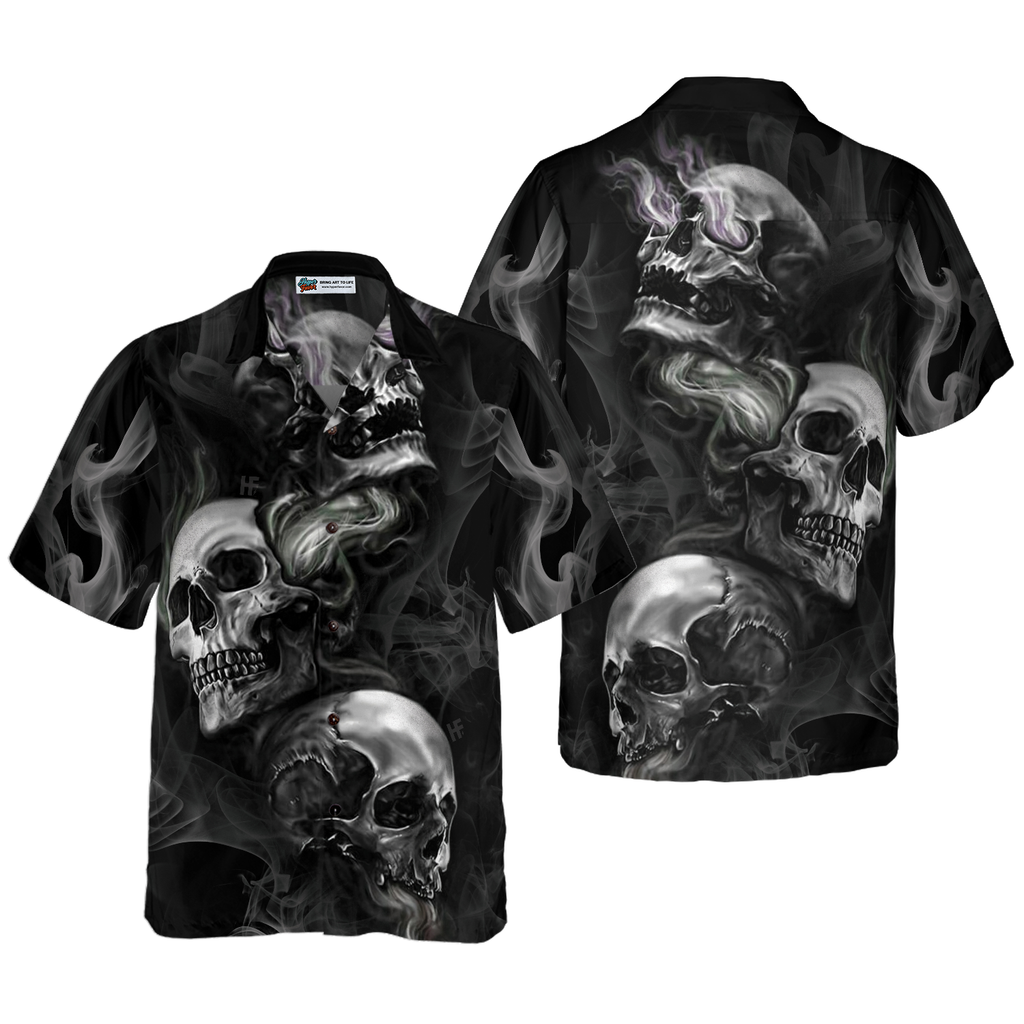 Luxury Skull Smoke Hawaiian Shirt