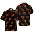 Flaming Angry Skull Hawaiian Shirt