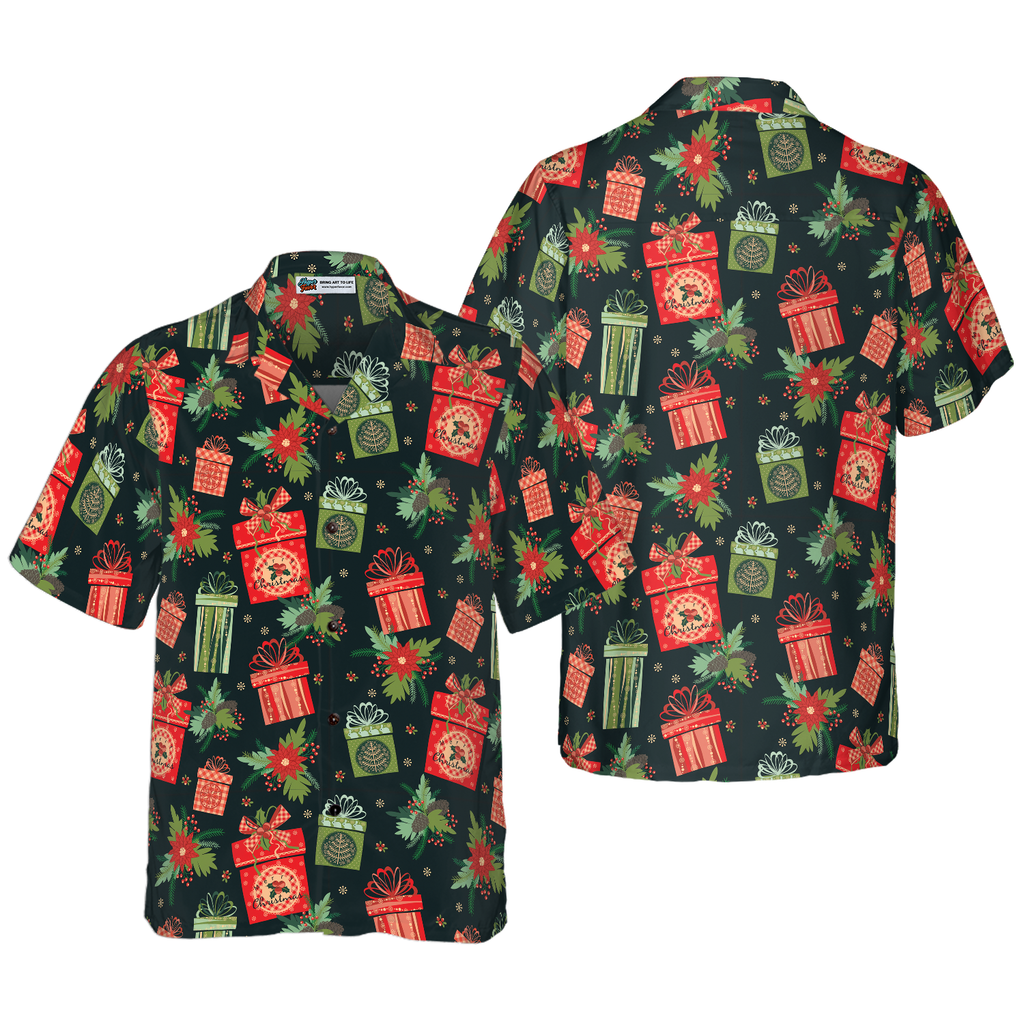 Hyperfavor Christmas Hawaiian Shirts, Chritmas Gift Pattern Shirt Short Sleeve, Christmas Shirt Idea Gift For Men And Women