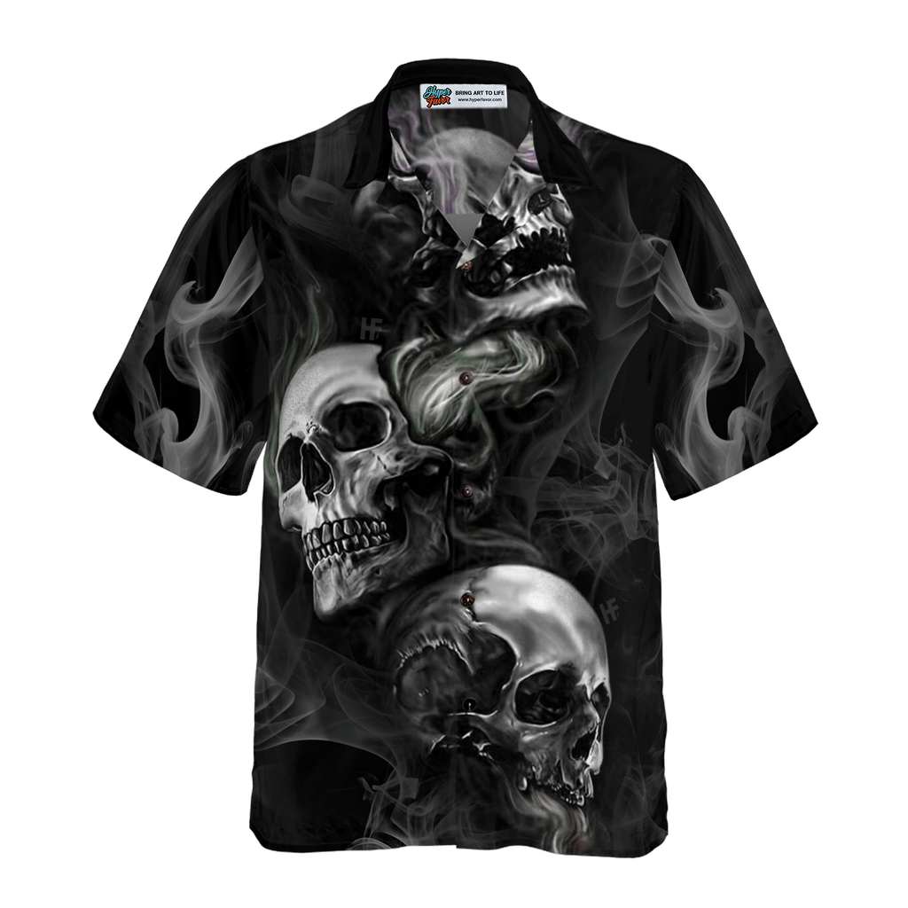 Luxury Skull Smoke Hawaiian Shirt